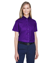 Load image into Gallery viewer, Core 365 Ladies' Optimum Short-Sleeve Twill Shirt