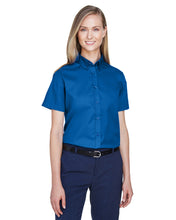 Load image into Gallery viewer, Core 365 Ladies' Optimum Short-Sleeve Twill Shirt