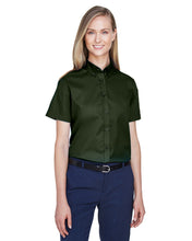 Load image into Gallery viewer, Core 365 Ladies' Optimum Short-Sleeve Twill Shirt