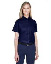 Load image into Gallery viewer, Core 365 Ladies' Optimum Short-Sleeve Twill Shirt