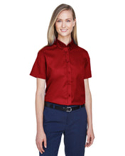 Load image into Gallery viewer, Core 365 Ladies' Optimum Short-Sleeve Twill Shirt
